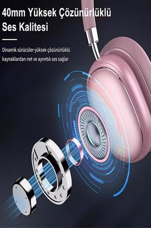 HP5 ANC Kulak Üstü Kablosuz Bluetooth Kulaklık Silver-Gri