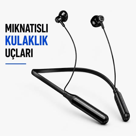 Bluetooth Kulaklık HP-628 Boyun Askılı Bluetooth 5.4 Teknolojisi Mıknatıslı kulak uçları