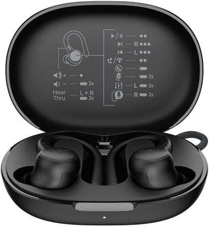 SoundForm ActiveFit Kablosuz Kulaklıklar, Dahili Mikrofon, USB-C Hızlı Şarj, 36 Saat Pil Ömrü, IP54 Suya Dayanıklılık Siyah