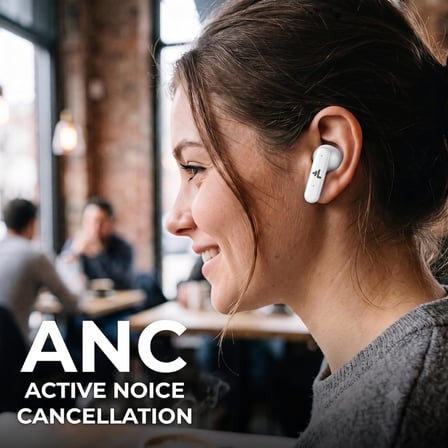 S160 ANC Kablosuz Bluetooth Kulaklık (Beyaz)