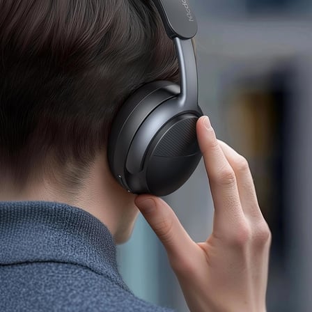 HP-1420 T02 Series ANC Bluetooth Kulak Üstü Kulaklık Siyah