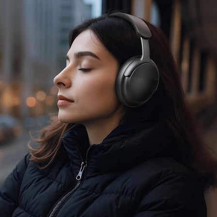 HP-1420 T02 Series ANC Bluetooth Kulak Üstü Kulaklık Siyah