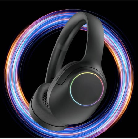 Kulak Üstü Bluetooth Kulaklık LP-HD003 RGB LED Işıklı Bluetooth v5.4 Siyah