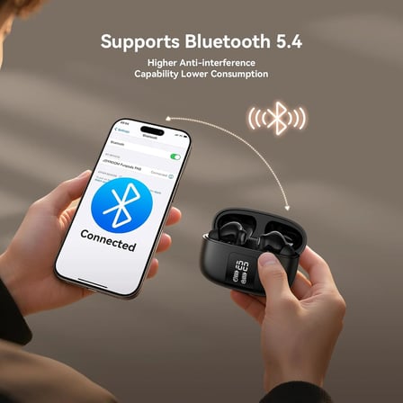 JR-FN3 Orijinal ANC & ENC Gürültü Önleyici Kablosuz Kulaklıklar, Açık Bluetooth 5.4 Kulaklıklar, 13 mm Sürücü, Net ENC Bağlantıları, Çalma Süresi 35 Saat