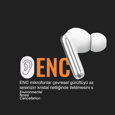 Venüs Bluetooth Kulaklık – ENC & ANC Teknolojili 5.4 (Siyah)
