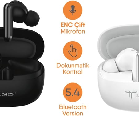 Venüs Bluetooth Kulaklık – ENC & ANC Teknolojili 5.4 (Siyah)