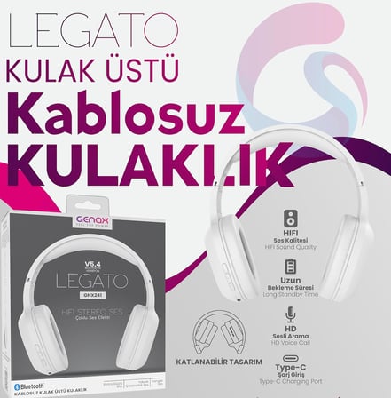 LegatoTone 5.4 Multiple Sound Bluetooth KulakÜstü Kulaklık (200, SİYAH)
