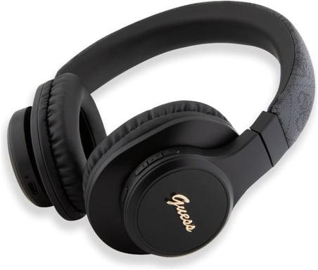 Guess Tone on Tone Script Bluetooth kulaklık kulaklık siyah ve gri