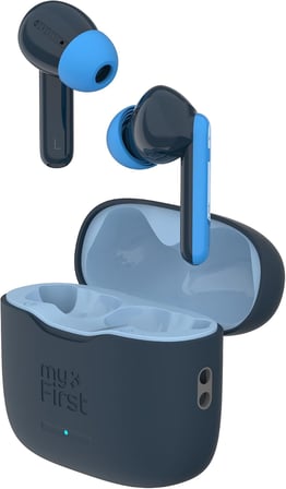 myFirst CareBuds - 2023 Erkek Kızlar için Yeni Kulaklıklar Kayıp Önleyici Şeritli Çocuklar İçin Güvenli Kulaklıklar Kulaklıklar (Uzay Mavisi)