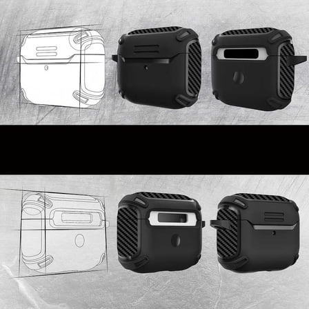 Airpods Pro/Pro 2 ve 3.Nesil Uyumlu Kulaklık Kılıfı - Dayanıklı Fundamental Toz ve Kirden Koruyan Kılıf (Kırmızı)
