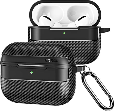 Airpods Pro 3 Nesil Uyumlu Karbon Fiber Hybrid Polymer Technology Premium Kulaklik Kilifi (Siyah)