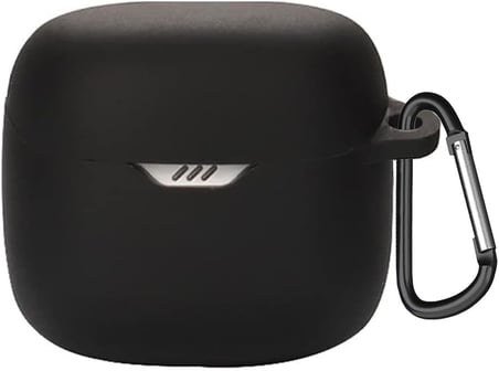 JBL Tune Flex 2 ile Uyumlu Kulaklık Kılıfı Kancalı Kılıf Darbeye Dayanıklı Silikon Yumuşak Koruyucu Toz ve Kirden Koruyan JBL Tune Flex2 ile Uyumlu Koruyucu Kapak Siyah