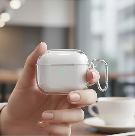 CaseOnn Kılıf Askı Aparatlı Transparan Silikon Şeffaf Çok Renkli FreeClip 2 ile uyumlu