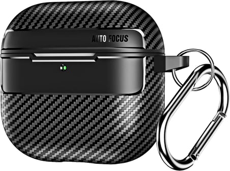 Airpods 4 Nesil Ve 5 Nesil Uyumlu Karbon Fiber Hybrid Polymer Technology Premium Kulaklik Kilifi (Siyah)