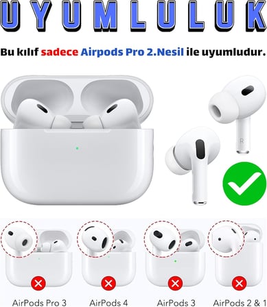 Airpods Pro 2 Nesil Uyumlu Figurlu Darbe Emici Silikon Kulaklik Kilifi (Bby Yd)