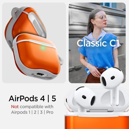 AirPods 5/4 ile Uyumlu Kılıf Classic C1 Tangerine - ACS08647