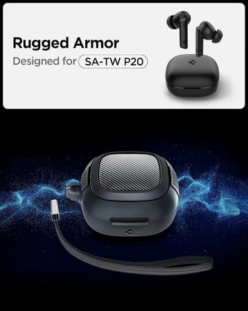 Audio TWS P20 ile Uyumlu Kılıf Rugged Armor Matte Black - ACS07967