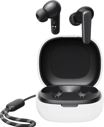 Anker Soundcore R50i TWS İle Uyumlu Kılıf Yumuşak Kaymaz Dayanıklı 360 Derece Çepeçevre Koruyucu TPU Kılıf (Siyah)