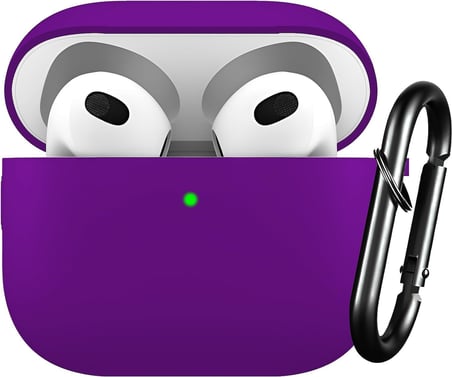 Airpods 3 Lansman Silikon Kılıf (Mor)