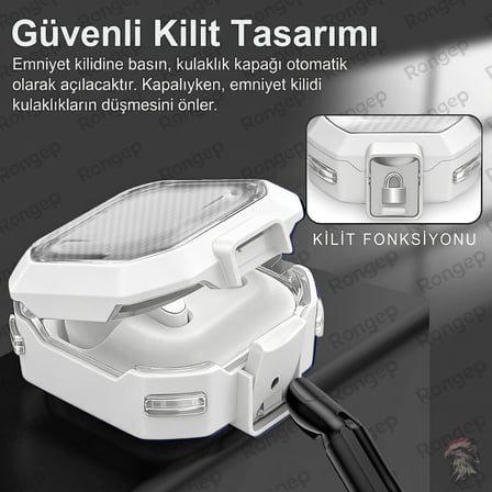 [Urban-Carbon] Samsung Galaxy Buds4 Pro/Buds 4 için Kılıf [Güvenlik Kilit Tasarımlı] Tam Koruma Sağlayan Galaxy Buds4 Kulaklık Kılıfı Karbon Fiber Dokulu Samsung Buds 4 Pro Kılıfı (Beyaz)