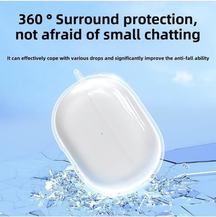 Huawei FreeBuds Pro 5 Kılıf Askı Aparatlı Transparan Silikon Şeffaf