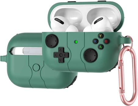 Apple AirPods 4 ile uyumlu 4.Nesil Kılıf Kılıf Retro Görünümlü Kancalı Nint-endo Yumuşak Soft Dokunuş AirPods 4. Nesil Kulaklık Kılıf (Haki, AirPods 4. Nesil)