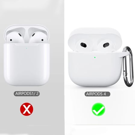 Apple Airpods 4 ile uyumlu 4. Nesil AirP-ods Kılıf 2024 Professional Termoplastik Soft Kancalı Tam Kaplayan Halcyon Kılıf Airpods 4 ile uyumlu Kapak