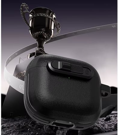 Samsung Galaxy Buds 3-Pro-3 FE için Horizontal-Lock Kulaklık Kılıfı Çizilme ve Darbe Önleyici Buds 3 Pro Koruyucu Elde Rahat Tutuş Sağlayan Kaydırmaz Kenar Tasarımlı Buds 3 Pro Kılıfı (Siyah)