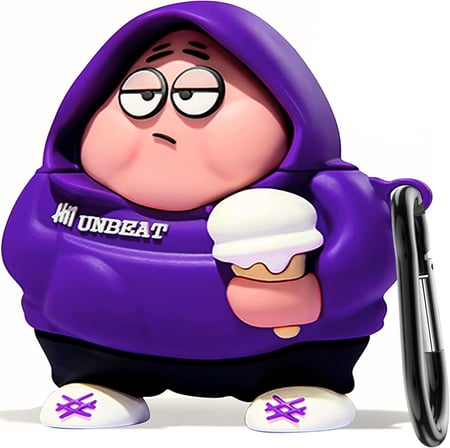 Airpods Pro 3 Nesil Uyumlu Figurlu Darbe Emici Ve Koruyucu Silikon Kulaklik Kilifi (Hoodie Py)