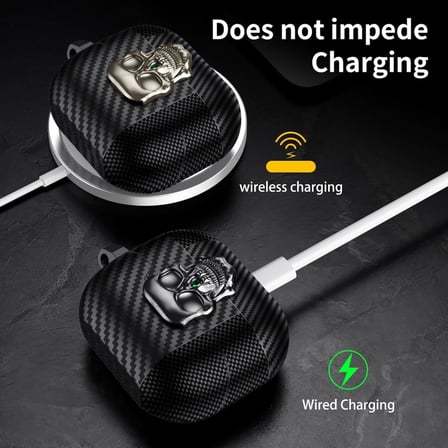 Samsung Galaxy Buds3 / Galaxy Buds3 Pro Ve Galaxy Buds 3 Fe Uyumlu Karbon Fiber Hybrid Polymer Technology Kuru Kafa Tasarım Güvenlik Kilitli Kulaklık Kılıfı