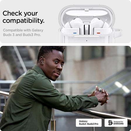 Galaxy Buds 3 Pro/Buds 3 ile Uyumlu Kılıf Ultra Hybrid Jet White - ACS08431