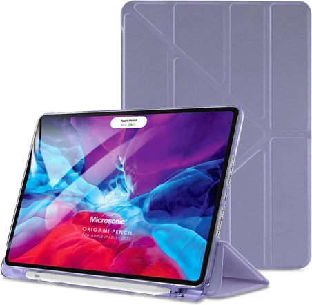 Apple iPad Pro 13 2024 Kılıf (A2925-A2926) Origami Pencil Lila [iPad Pro 13 2024 ile Uyumlu Kılıf - Lila]