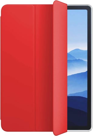 Apple iPad Air 11 2024 için Kılıf (A2902-A2903) Slim Translucent Back Smart Cover Kırmızı [iPad Air 11 2024 ile Uyumlu Kılıf - Kırmızı]