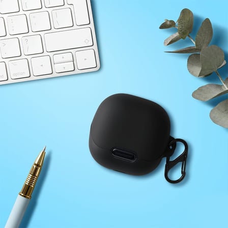 ANKER Soundcore Liberty 4 NC ile Uyumlu Kılıf Silikon Koruyucu Yumuşak Silikon Darbeye Dayanıklı Koruyucu Yüksek Kaliteli Kılıf Liberty 4 NC için Kancalı koruma (Lacivert)