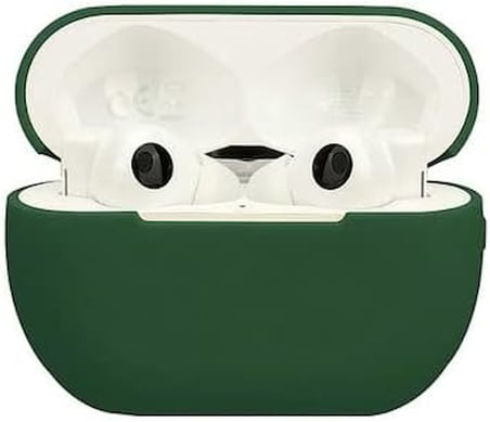 Huawei Freebuds 4 İle Uyumlu Çengelli Smooth Matte TPU Kılıf, Koyu Yeşil