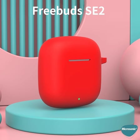 Huawei FreeBuds SE 2 için Kılıf Askılı Mat Silikon Lila [FreeBuds SE 2 ile Uyumlu Kılıf - Lila]