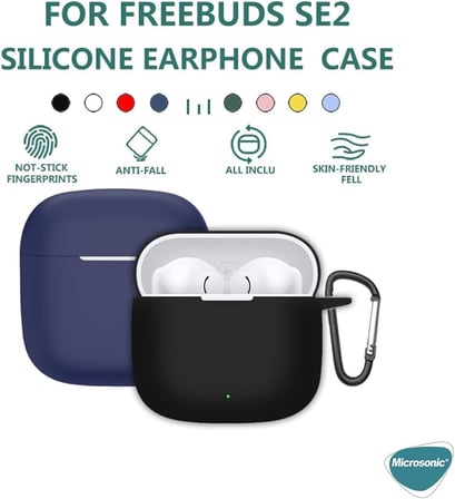 Huawei FreeBuds SE 2 için Kılıf Askılı Mat Silikon Lila [FreeBuds SE 2 ile Uyumlu Kılıf - Lila]