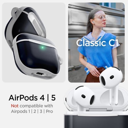 AirPods 5/4 ile Uyumlu Kılıf Classic C1 Graphite - ACS08645