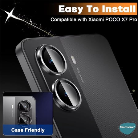 Xiaomi Poco X7 Pro Tekli Kamera Lens Koruma Camı Siyah [Poco X7 Pro ile Uyumlu Ekran Koruyucu - Siyah]