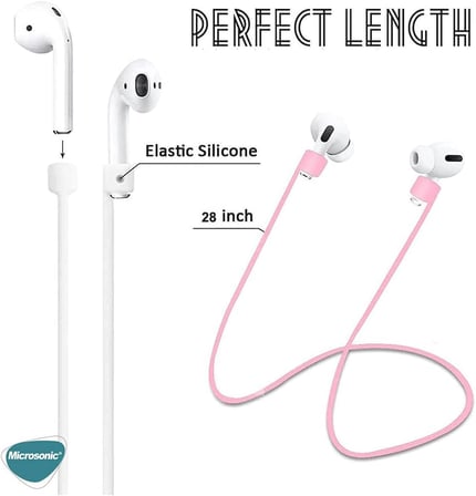 Airpods 4.Nesil/ANC Manyetik Mıknatıslı Kulaklık İpi Kırmızı [AirPods 4 ile Uyumlu Kılıf - Kırmızı]