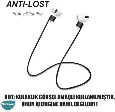 Airpods 4.Nesil/ANC Manyetik Mıknatıslı Kulaklık İpi Kırmızı [AirPods 4 ile Uyumlu Kılıf - Kırmızı]