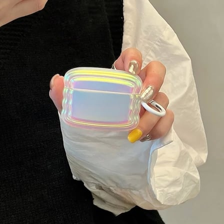 AirPods 3. Nesil için Kılıf Zigzag Hologram Çok Renkli [AirPods 3 ile Uyumlu Kılıf - Çok Renkli]