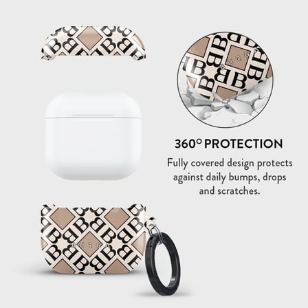 Apple AirPods 4 ile Uyumlu Kılıf, Monogram