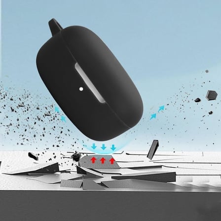 Xiaomi Redmi Buds 6 Play ile uyumlu Kancalı Kılıf Tam Koruma Kancalı Kılıf Toz ve Kirden Koruyan Silikon Redmi Buds 6 Play ile uyumlu (Lacivert)