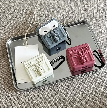 CaseOnn Kılıf Antik Melek Gri Gri Apple AirPods 3.Nesil ile uyumlu