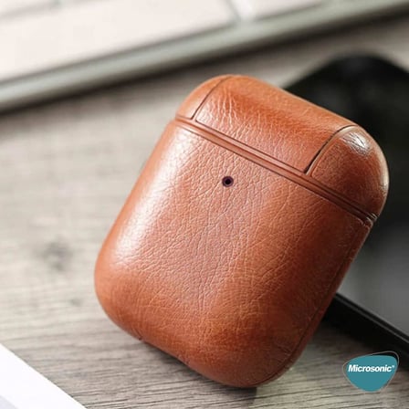 AirPods Pro 2.Nesil için Kılıf Litchi Texture Siyah [AirPods Pro 2. Nesil ile Uyumlu Kılıf - Siyah]