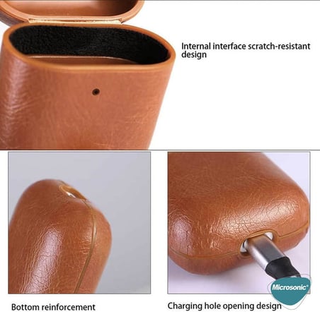 AirPods Pro 2.Nesil için Kılıf Litchi Texture Siyah [AirPods Pro 2. Nesil ile Uyumlu Kılıf - Siyah]