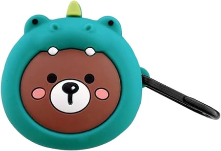 CaseOnn Kılıf Karakter Figürlü Ayı Yeşil Çam Yeşili Galaxy Buds Core ile uyumlu