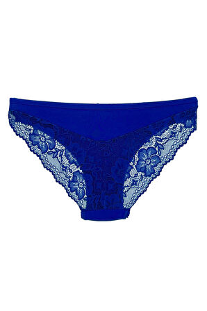 HNX 3'lü Pamuklu Arkası Yarım Dantel Bikini Kadın Külot