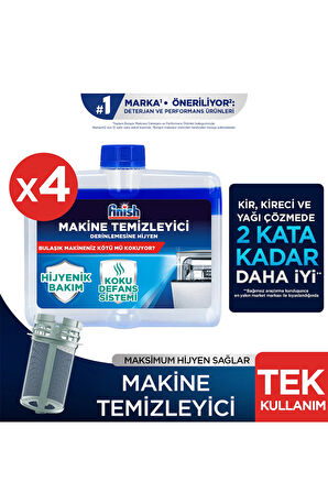 Bulaşık Makine Temizleyici Sıvı 4x250 ml